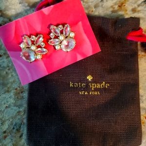 Kate Spade cluster white stone earrings